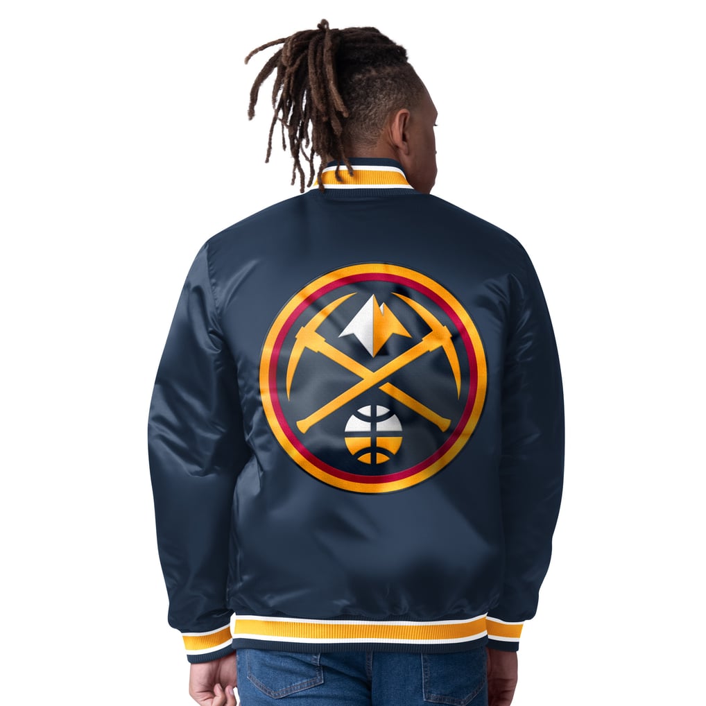  Denver Nuggets Starter Reversible Satin Full-Snap Varsity Jacket - Yellow